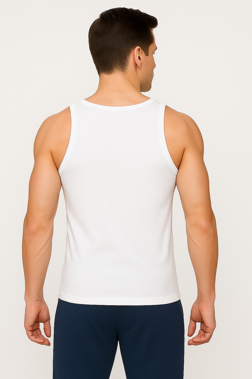 White Cotton Banyan for Men and Boys - Sleeveless Vest Baniyan for Gym, Casual Wear, For Daily Use