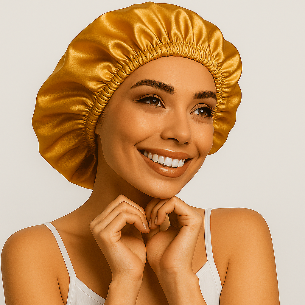 Silk Satin Hair Bonnet Cap β Reversible Double Layer Sleep Cap Adjustable for Hair Protection