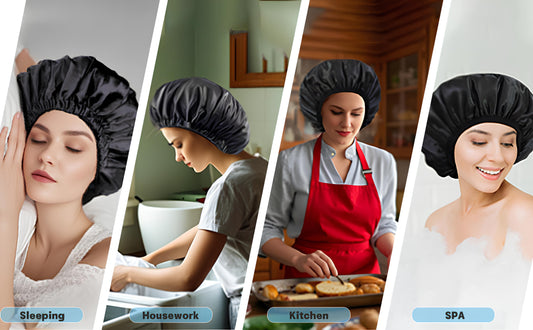 Drape Mart Luxury Satin Silk Hair Bonnet Cap