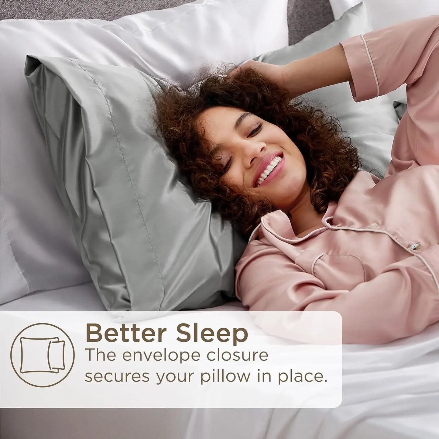 Luxury Satin Pillowcase Set (Pack of 2) – Soft, Skin-Friendly, Hair Protecting, Hypoallergenic Covers