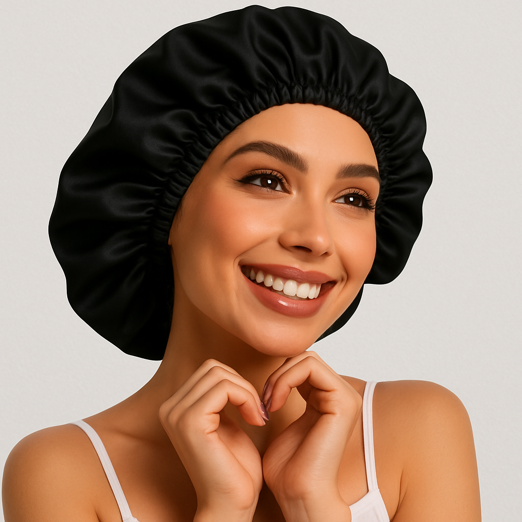 Silk Satin Hair Bonnet Cap β Reversible Double Layer Sleep Cap Adjustable for Hair Protection