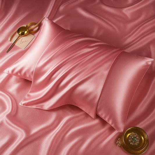 Drape Mart Satin Silk Pillowcase Envelope Closure, Luxury Pillow Cover