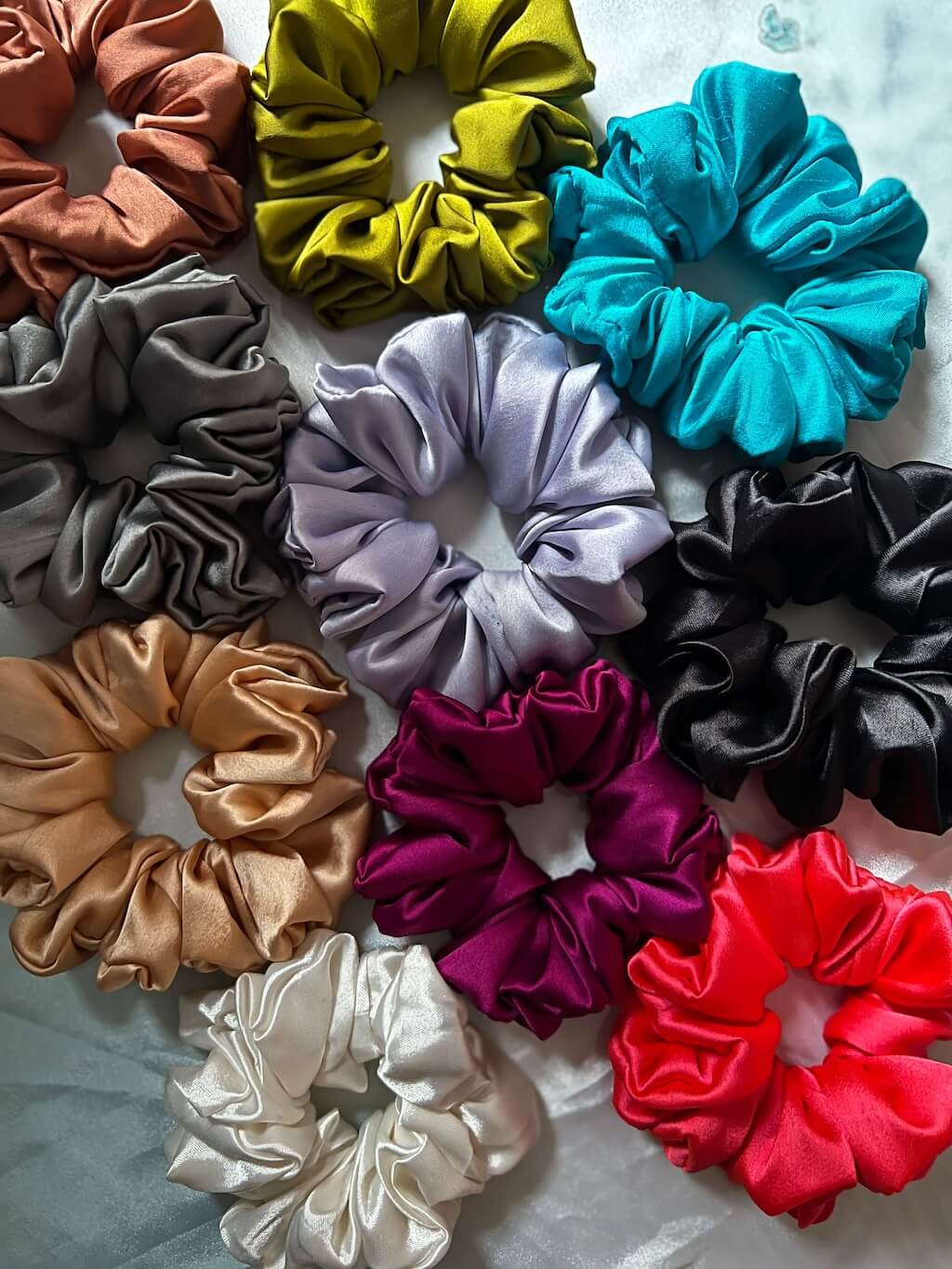 Drape Mart Luxury Satin Silk Hair Scrunchies