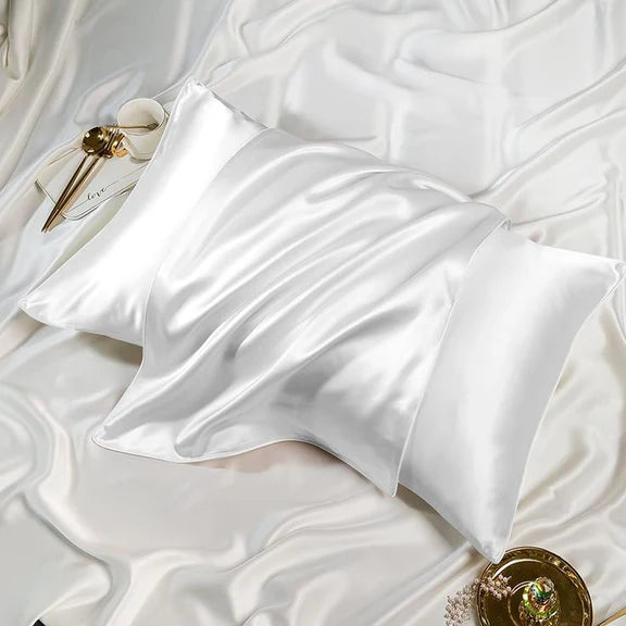 Drape Mart Satin Silk Pillowcase Envelope Closure, Luxury Pillow Cover