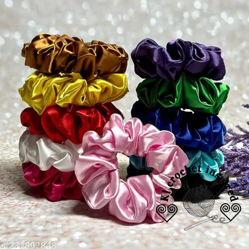 Drape Mart Luxury Satin Silk Hair Scrunchies