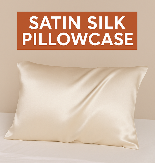 Drape Mart Satin Silk Pillowcase Envelope Closure, Luxury Pillow Cover