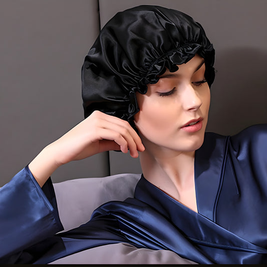 Silk Satin Hair Bonnet Cap for Sleeping | Anti-Frizz Night Cap for Women & Girls