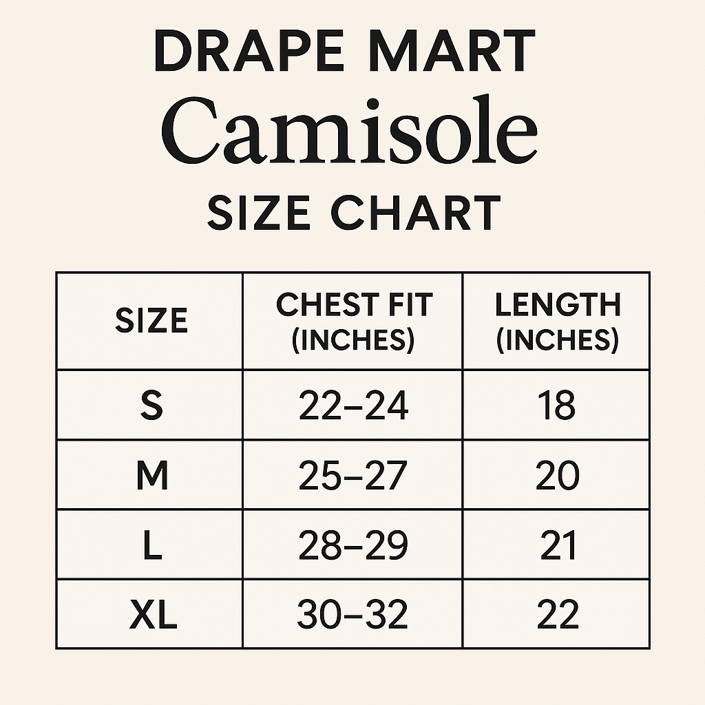 Drape Mart Cotton Camisole Tank Tops & Shameez for Women & Girls